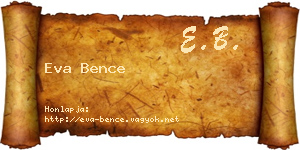 Eva Bence névjegykártya